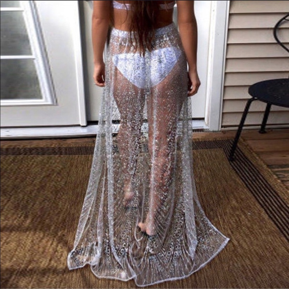 Sparkling beach skirt